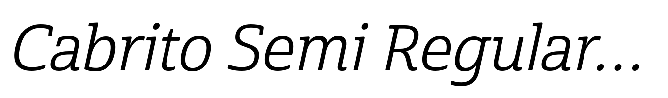 Cabrito Semi Regular Italic